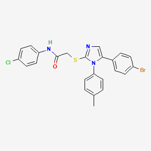 2-((5-(4-bromophenyl)-1-(p-tolyl)-1H-imidazol-2-yl)thio)-N-(4-chlorophenyl)acetamide