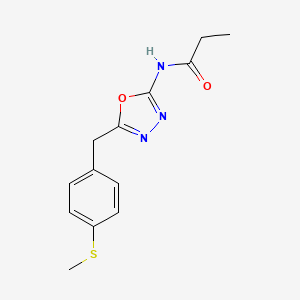 N-(5-(4-(methylthio)benzyl)-1,3,4-oxadiazol-2-yl)propionamide
