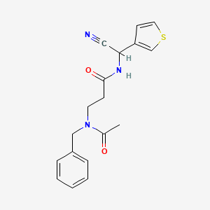 molecular formula C18H19N3O2S B2452120 3-(N-benzylacetamido)-N-[cyano(thiophen-3-yl)methyl]propanamide CAS No. 1333859-28-1