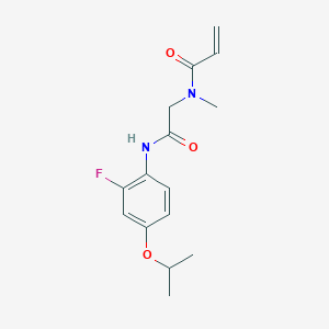 molecular formula C15H19FN2O3 B2452125 N-[2-(2-Fluoro-4-propan-2-yloxyanilino)-2-oxoethyl]-N-methylprop-2-enamide CAS No. 2201278-82-0