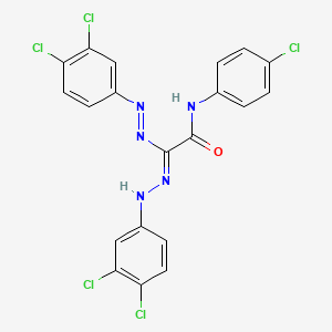molecular formula C20H12Cl5N5O B2452128 N-(4-chlorophenyl)-2-[2-(3,4-dichlorophenyl)diazenyl]-2-[2-(3,4-dichlorophenyl)hydrazono]acetamide CAS No. 338420-19-2