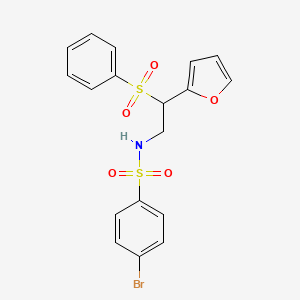 4-bromo-N-(2-(furan-2-yl)-2-(phenylsulfonyl)ethyl)benzenesulfonamide