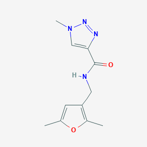 molecular formula C11H14N4O2 B2452139 N-((2,5-dimethylfuran-3-yl)methyl)-1-methyl-1H-1,2,3-triazole-4-carboxamide CAS No. 1797617-65-2
