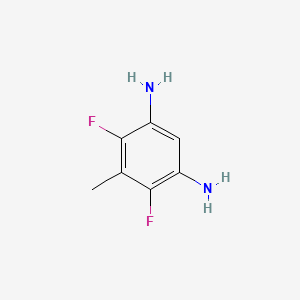 molecular formula C7H8F2N2 B2452142 4,6-Difluoro-5-methylbenzene-1,3-diamine CAS No. 1378825-39-8