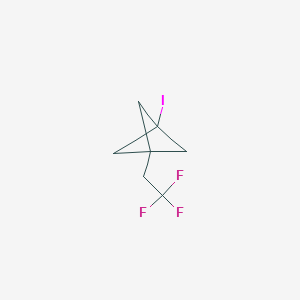 molecular formula C7H8F3I B2452146 1-碘-3-(2,2,2-三氟乙基)双环[1.1.1]戊烷 CAS No. 2490375-54-5