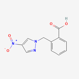 molecular formula C11H9N3O4 B2452151 2-[(4-硝基-1H-吡唑-1-基)甲基]苯甲酸 CAS No. 925145-56-8