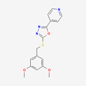 2-[(3,5-Dimethoxyphenyl)methylsulfanyl]-5-pyridin-4-yl-1,3,4-oxadiazole