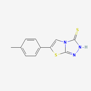molecular formula C11H9N3S2 B2452162 6-(p-tolyl)thiazolo[2,3-c][1,2,4]triazole-3(2H)-thione CAS No. 496028-08-1