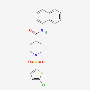 molecular formula C20H19ClN2O3S2 B2452164 1-((5-chlorothiophen-2-yl)sulfonyl)-N-(naphthalen-1-yl)piperidine-4-carboxamide CAS No. 899732-31-1