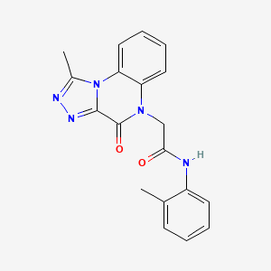 molecular formula C19H17N5O2 B2452180 2-(1-methyl-4-oxo-[1,2,4]triazolo[4,3-a]quinoxalin-5(4H)-yl)-N-(o-tolyl)acetamide CAS No. 1357797-03-5