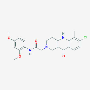molecular formula C23H24ClN3O4 B2452184 N-(3,5-二甲基苯基)-2-(哌啶-1-基甲酰)喹啉-4-胺 CAS No. 1251612-60-8