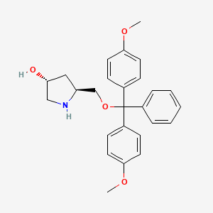 molecular formula C26H29NO4 B2452188 (3R,5S)-5-{[bis(4-methoxyphenyl)(phenyl)methoxy]methyl}pyrrolidin-3-ol CAS No. 151953-64-9