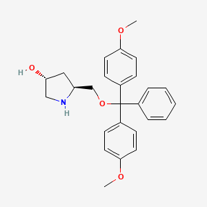 molecular formula C26H29NO4 B2452188 (3R,5S)-5-{[双(4-甲氧基苯基)(苯基)甲氧基]甲基}吡咯烷-3-醇 CAS No. 151953-64-9