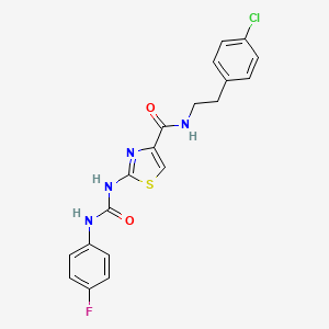N-(4-chlorophenethyl)-2-(3-(4-fluorophenyl)ureido)thiazole-4-carboxamide