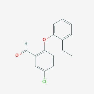 molecular formula C15H13ClO2 B2452191 5-Chloro-2-(2-ethylphenoxy)benzaldehyde CAS No. 1712638-58-8