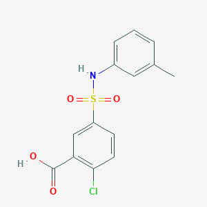 molecular formula C14H12ClNO4S B2452200 2-Chloro-5-[(3-methylphenyl)sulfamoyl]benzoic acid CAS No. 311800-51-8