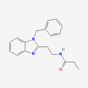 molecular formula C19H21N3O B2452201 N-[2-(1-Benzyl-1H-benzoimidazol-2-yl)-ethyl]-propionamide CAS No. 637322-38-4