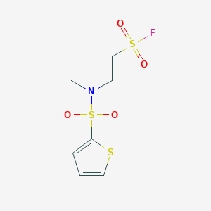 molecular formula C7H10FNO4S3 B2452204 2-(N-Methylthiophene-2-sulfonamido)ethane-1-sulfonyl fluoride CAS No. 877977-17-8