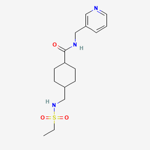 molecular formula C16H25N3O3S B2452205 4-(ethylsulfonamidomethyl)-N-(pyridin-3-ylmethyl)cyclohexanecarboxamide CAS No. 1207007-50-8