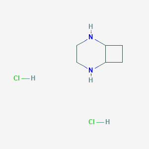 molecular formula C6H14Cl2N2 B2452222 2,5-Diazabicyclo[4.2.0]octane dihydrochloride CAS No. 2361645-30-7