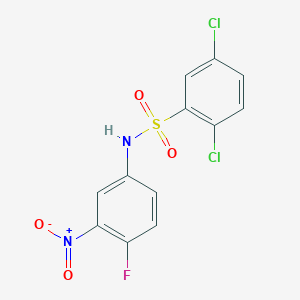 molecular formula C12H7Cl2FN2O4S B2452227 2,5-dichloro-N-(4-fluoro-3-nitrophenyl)benzenesulfonamide CAS No. 326901-91-1
