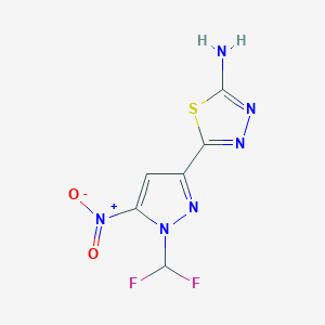 5-[1-(Difluoromethyl)-5-nitropyrazol-3-yl]-1,3,4-thiadiazol-2-amine