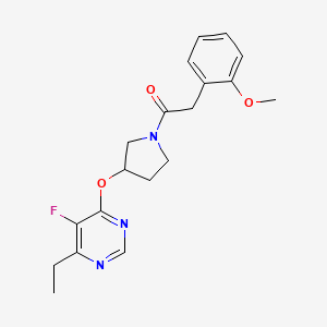 1-(3-((6-Ethyl-5-fluoropyrimidin-4-yl)oxy)pyrrolidin-1-yl)-2-(2-methoxyphenyl)ethanone