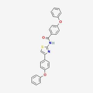 molecular formula C28H20N2O3S B2452237 4-phenoxy-N-[4-(4-phenoxyphenyl)-1,3-thiazol-2-yl]benzamide CAS No. 313274-53-2