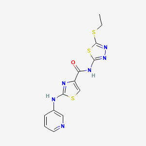 N-(5-(ethylthio)-1,3,4-thiadiazol-2-yl)-2-(pyridin-3-ylamino)thiazole-4-carboxamide