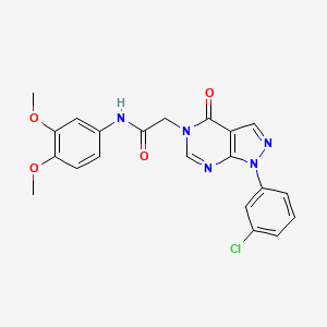 2-(1-(3-chlorophenyl)-4-oxo-1H-pyrazolo[3,4-d]pyrimidin-5(4H)-yl)-N-(3,4-dimethoxyphenyl)acetamide