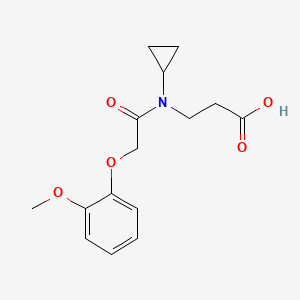 molecular formula C15H19NO5 B2452257 3-[N-cyclopropyl-2-(2-methoxyphenoxy)acetamido]propanoic acid CAS No. 1184247-60-6