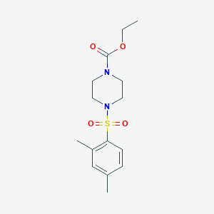 molecular formula C15H22N2O4S B245226 Ethyl 4-[(2,4-dimethylphenyl)sulfonyl]-1-piperazinecarboxylate 