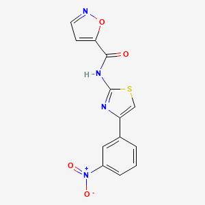 molecular formula C13H8N4O4S B2452261 N-(4-(3-nitrophenyl)thiazol-2-yl)isoxazole-5-carboxamide CAS No. 941868-83-3