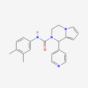 molecular formula C21H22N4O B2452264 N-(3,4-dimethylphenyl)-1-(pyridin-4-yl)-3,4-dihydropyrrolo[1,2-a]pyrazine-2(1H)-carboxamide CAS No. 899942-42-8