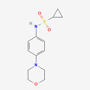molecular formula C13H18N2O3S B2452272 N-(4-吗啉基苯基)环丙烷磺酰胺 CAS No. 1207053-97-1