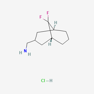 molecular formula C10H18ClF2N B2452275 [(1R,5S)-9,9-Difluoro-3-bicyclo[3.3.1]nonanyl]methanamine;hydrochloride CAS No. 2490323-03-8
