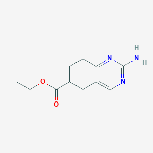 molecular formula C11H15N3O2 B2452278 2-Amino-5,6,7,8-tetrahydro-quinazoline-6-carboxylic acid ethyl ester CAS No. 1359655-66-5