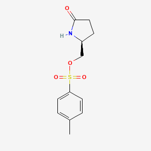 molecular formula C12H15NO4S B2452280 (S)-(+)-5-(羟甲基)-2-吡咯烷酮对甲苯磺酸盐 CAS No. 51693-17-5