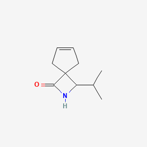 molecular formula C10H15NO B2452318 3-(丙-2-基)-2-氮杂螺[3.4]辛-6-烯-1-酮 CAS No. 1909325-92-3