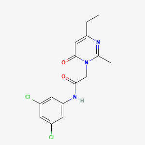 molecular formula C15H15Cl2N3O2 B2452319 N-(3,5-dichlorophenyl)-2-(4-ethyl-2-methyl-6-oxopyrimidin-1(6H)-yl)acetamide CAS No. 1251546-37-8