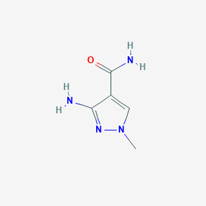 molecular formula C5H8N4O B2452320 3-amino-1-methyl-1H-pyrazole-4-carboxamide CAS No. 89181-79-3
