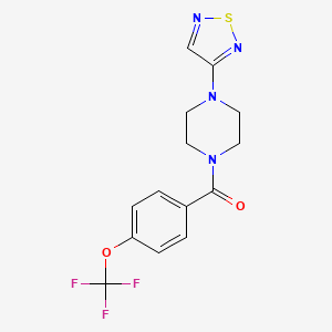 1-(1,2,5-Thiadiazol-3-yl)-4-[4-(trifluoromethoxy)benzoyl]piperazine