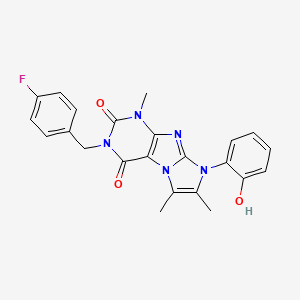 molecular formula C23H20FN5O3 B2452334 3-(4-氟苄基)-8-(2-羟苯基)-1,6,7-三甲基-1H-咪唑并[2,1-f]嘌呤-2,4(3H,8H)-二酮 CAS No. 919030-73-2
