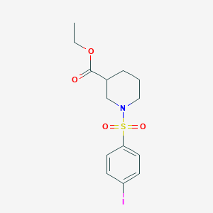 molecular formula C14H18INO4S B245236 Ethyl 1-[(4-iodophenyl)sulfonyl]-3-piperidinecarboxylate 