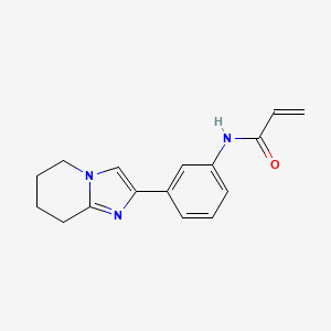 molecular formula C16H17N3O B2452366 N-[3-(5,6,7,8-Tetrahydroimidazo[1,2-a]pyridin-2-yl)phenyl]prop-2-enamide CAS No. 2196076-53-4