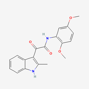 molecular formula C19H18N2O4 B2452375 N-(2,5-dimethoxyphenyl)-2-(2-methyl-1H-indol-3-yl)-2-oxoacetamide CAS No. 852372-03-3