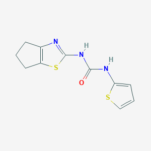 molecular formula C11H11N3OS2 B2452379 1-(5,6-dihydro-4H-cyclopenta[d]thiazol-2-yl)-3-(thiophen-2-yl)urea CAS No. 1207015-21-1