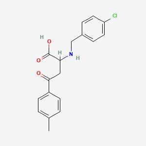 molecular formula C18H18ClNO3 B2452384 2-[(4-氯苄基)氨基]-4-(4-甲基苯基)-4-氧代丁酸 CAS No. 298216-17-8
