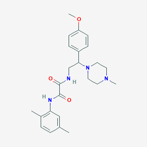 molecular formula C24H32N4O3 B2452388 N1-(2,5-dimethylphenyl)-N2-(2-(4-methoxyphenyl)-2-(4-methylpiperazin-1-yl)ethyl)oxalamide CAS No. 898451-50-8