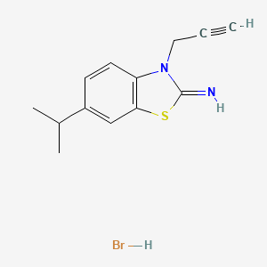 molecular formula C13H15BrN2S B2452390 6-异丙基-3-(丙-2-炔-1-基)苯并[d]噻唑-2(3H)-亚胺氢溴酸盐 CAS No. 1351615-21-8